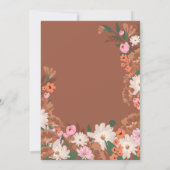 Charmante Terracotta Herfst Floral 50e Verjaardag Kaart (Achterkant)