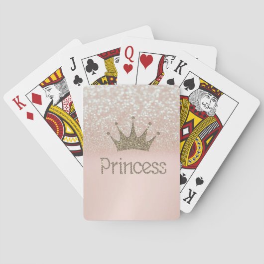 Charmante Tiara, Prinses, Glitter Bokeh Pokerkaarten (Achterkant)