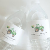 Charmante Tractor Waterfles Label Etiket