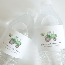 Charmante Tractor Waterfles Label Etiket