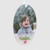 Charmante trendy Waterverf vakantiefoto Ornament (voorkant)