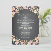 Charmante tuin Bloemenkrans II bruiloft Kaart (Staand voorkant)