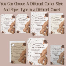 Charmante Twin Beren Baby Uitnodiging