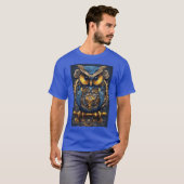 "Charmante Uil Print T-shirt - pronken met je veer (Voorkant volledig)