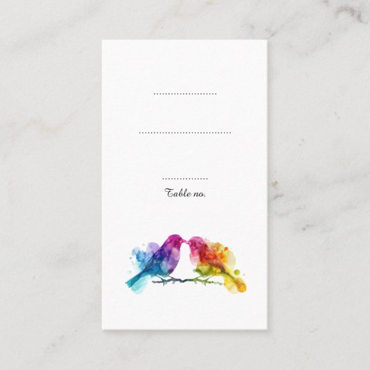 Charmante unieke Rainbow Lovebirds Plaatskaartje (Voorkant)