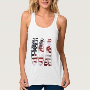 Charmante US Flag Stars Stripes Tanktop