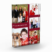 Charmante Vakantie Familie Foto Collage Monogram (Links)