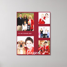 Charmante vakantiefamilie fotocollage monogram