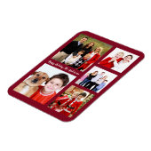 Charmante vakantiefamilie fotocollage monogram magneet (Linkerzijde)