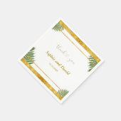 Charmante varen laat gouden folie bruiloft op maat servet (Hoek)