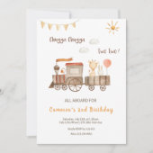 Charmante verjaardagstrein uitnodiging (Voorkant)