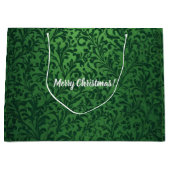 Charmante  Victoriaans Bloemen Kerstgroen Groot Cadeauzakje (Voorkant)