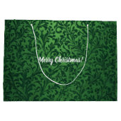 Charmante  Victoriaans Bloemen Kerstgroen Groot Cadeauzakje (Achterkant)