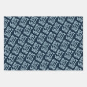 Charmante vleermuis Mitzvah Handlettering Joods Bl Inpakpapier Vel (Voorkant 2)