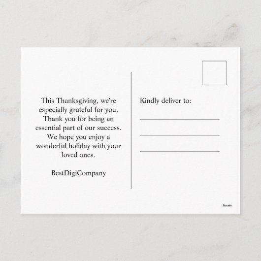 Charmante volkskunst Turkije & pompoen Thanksgivin Feestdagenkaart (Achterkant)