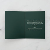 Charmante volkskunst vogels en Holly Berry Kerstmi Feestdagen Kaart (Binnen)