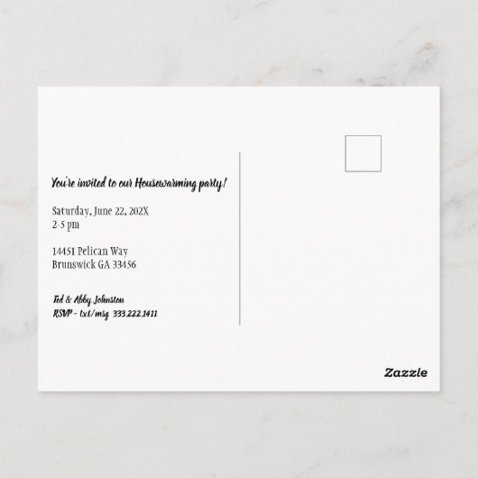 Charmante voordeur  Housewarming Briefkaart (Achterkant)