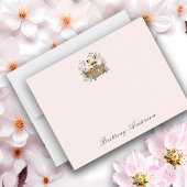 Charmante Vos en Bloemen All Purpose Flat Notitiekaartje