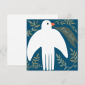 Charmante Vrede Duif Kerstmis Vakantie Blauw (Voorkant / Achterkant)