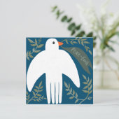 Charmante Vrede Duif Kerstmis Vakantie Blauw (Staand voorkant)