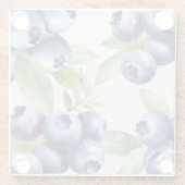 Charmante Waterverf Blueberry Onderzetter (Achterkant)