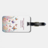 Charmante Waterverf Butterfly Meadow Bagagelabel (Achterkant horizontaal)