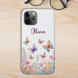 Charmante Waterverf Butterfly Meadow Case-Mate iPhone Case