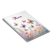 Charmante Waterverf Butterfly Meadow Notitieboek (Rechterzijde)