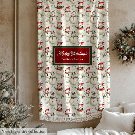 Charmante waterverf deken met rood en groen