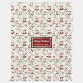 Charmante waterverf deken met rood en groen (Voorkant)