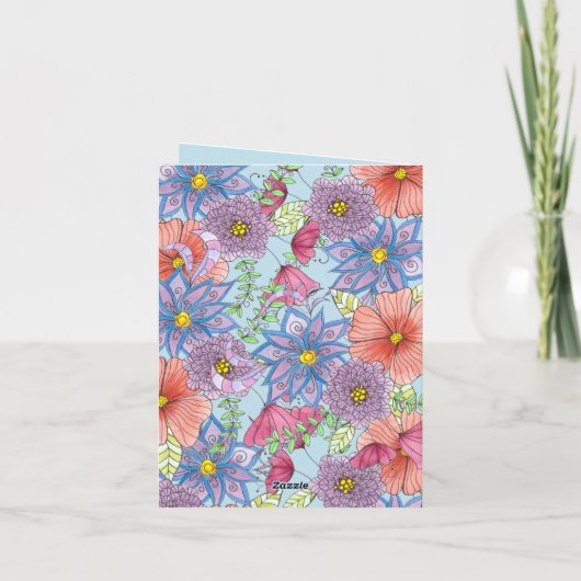 Charmante Waterverf Floral Botanical Moederdag Kaart (Achterkant)