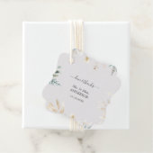 Charmante Waterverf Groen Goud Bruiloft Bedankjes Labels (In situ)