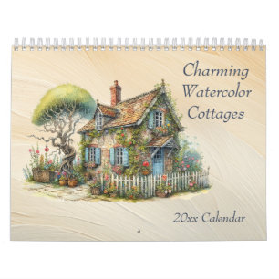 Charmante Waterverf huisjes Kalender