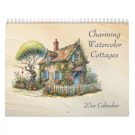 Charmante Waterverf huisjes Kalender (Hoes)