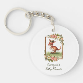 Charmante Waterverf Kangoeroe Party Favor Sleutelhanger