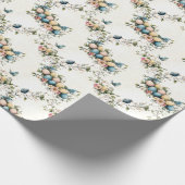 Charmante Waterverf Paasvogels & Bloemenlente Cadeaupapier (Hoek)