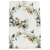 Charmante Waterverf Paasvogels & Bloemenlente Medium Cadeauzakje (Voorkant)