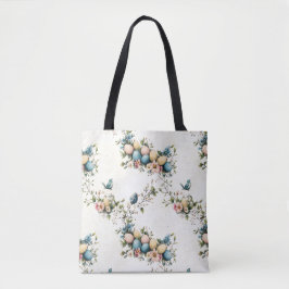 Charmante Waterverf Paasvogels & Bloemenlente Tote Bag
