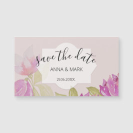 Charmante Waterverf Roze Bloemen Handgeschilderd