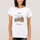 Charmante waterverf schilderkunst Florence in Ital T-shirt (Voorkant)