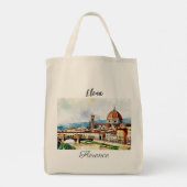 Charmante waterverf schilderkunst Florence in Ital Tote Bag (Achterkant)