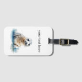 Charmante Waterverf Seal Pup, op maat Bagagelabel (Voorkant (horizontaal))
