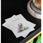 Charmante Waterverf Seal Pup, op maat Briefkaart