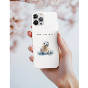 Charmante Waterverf Seal Pup, op maat Case-Mate iPhone Case