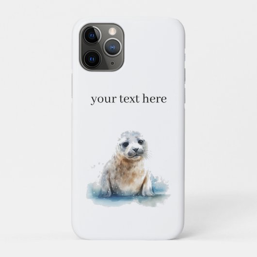 Charmante Waterverf Seal Pup, op maat Case-Mate iPhone Case (Achterkant)