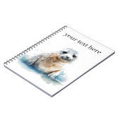 Charmante Waterverf Seal Pup, op maat Notitieboek (Linkerzijde)