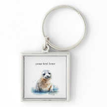 Charmante Waterverf Seal Pup, op maat