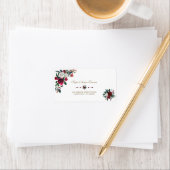 Charmante Winter Bourgondië Bloemen Pine bruiloft Etiket (Insitu)