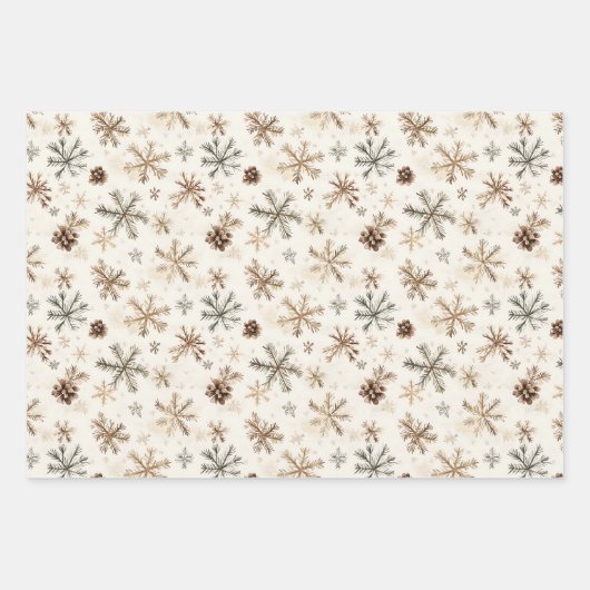 Charmante winter natuur waterverf inpakpapier vel (Voorkant)