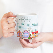 Charmante Winter Village Jumbo Mok - Familie Gift